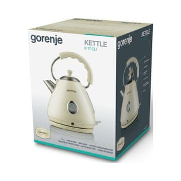 Gorenje K17CLI električno kuhalo za vodu 2200 W 1,7 l bež/smeđa 1 kom.