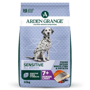 Bezžitna Sensitive Light/Senior hrana s bijelom ribom Arden Grange 12 kg