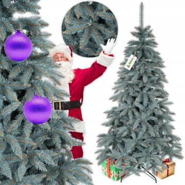 UMJETNO BOŽIĆNO DRVCE POPUT PRAVE SREBRNE SMREKE 220 CM GUSTE OGRANIČENE VERZIJE