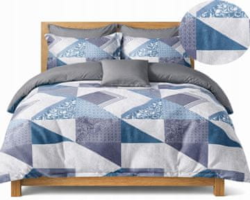 Topli mekani flanelski set od 3 komada 160x200cm Premium Top Trokutići Kvadrati