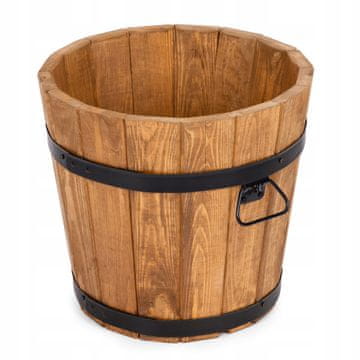 D&R Drvena saksija za cvijeće, široka, 50 x visina, 45 cm, boja hrasta