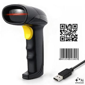 slomart Qoltec čitač bar kodova 1D/2D (QR, EAN), USB