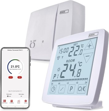 EMOS EMOS GoSmart Smart Home sobni termostat s WiFi i aplikacijom, prijenosna jedinica