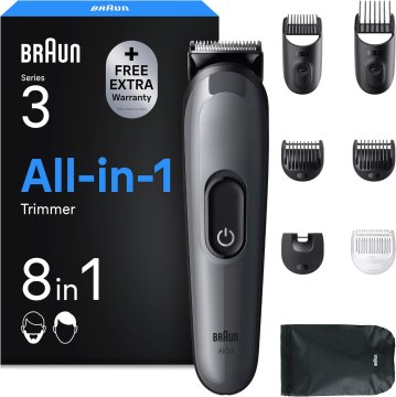 BRAUN Braun Series 3 Multifunkcionalni set za njegu tijela, 8 u 1, s 14 postavki duljine