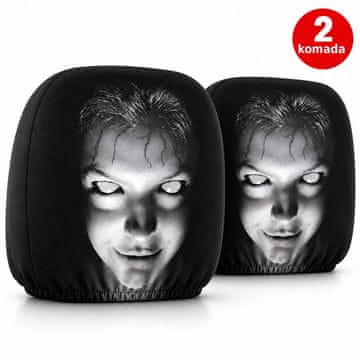 Netscroll Zastrašujuća navlaka za naslon za glavu u automobilu Ghost Face, 2 komada, GhostFace