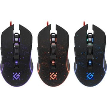 Defender Gaming miš DEFENDER GM-907 DRAGLEN, žični, 7200 DPI, 5 tipki, osvjetljenje