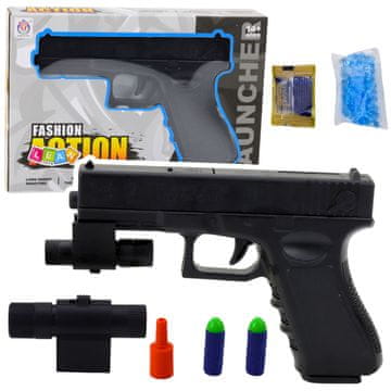 slomart LEAN TOYS pištolj na vodene kuglice i pjenaste strijele s laserom