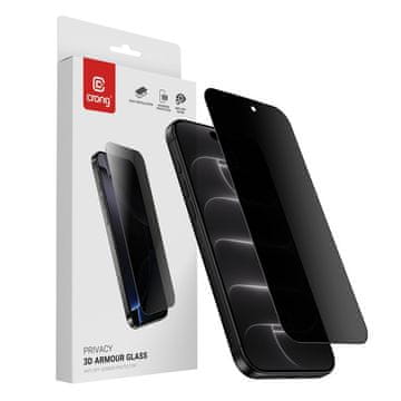 slomart CRONG Privacy 3D Armour Glass kaljeno staklo za iPhone 18 Pro