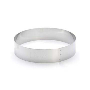 de Buyer Krug torte 3989.20, diameter 20 cm, height 4.5 cm, round, stainless steel, smooth inner surface
