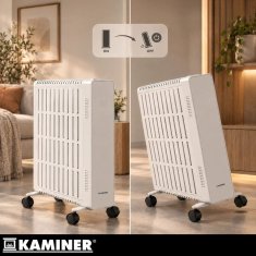 Kaminer Arvell 2500 W WiFi uljem punjeni radijator s 11 rebra - Bijela