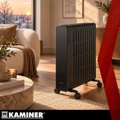 Kaminer Arvell 2500 W WiFi uljem punjeni radijator s 11 rebra - Crni