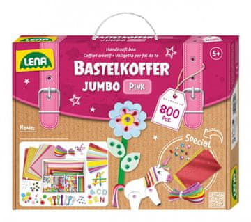 slomart LENA set za rukotvorine 800 elemenata, ružičasti