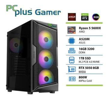 PCplus Gamer Ryzen 5 5600X 16GB 1TB SSD RTX 5050 8GB gaming stolno računalo
