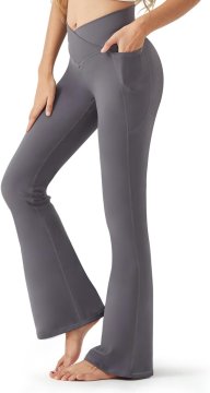 Nikcorp Ženske sportske tajice za jogu i trening produžene visoki struk V-Waist Tall 81-86 cm Extra Tall 86-91 cm 75% najlon 25% spandex brzosušeće prozračne bez prozirnosti 2 bočna džepa siva XL