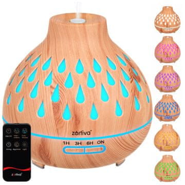slomart Zortiva ultrazvučni ovlaživač, aroma difuzor sa LED lampicom, 400ml