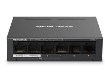 Mercusys TP-LINK MS106LP Gigabit PoE+ prekidač, 6-portni