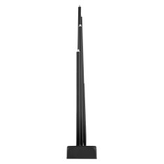 EMOS LED svijećnjak metalni crni, 40 cm, 2x AA, unutarnji, toplo bijela