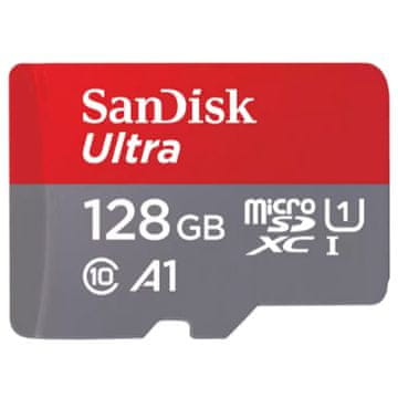 SANDISK Ultra microSDXC 128GB Class 10 UHS-I U1 V10 A1 FHD SD adapter SDSQUAB-128G-GN6MA memorijska kartica