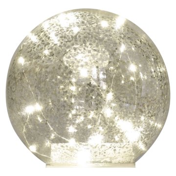 EMOS LED božićna staklena kugla - zlatna, 15 cm, 3x AA, unutarnja