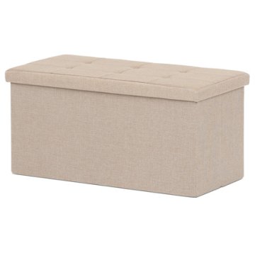 Autronic Tabure Stool with storage space, cream fabric (TAB-462 CRM2)