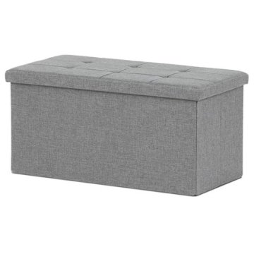 Autronic Tabure Stool with storage space, gray fabric (TAB-462 GREY2)