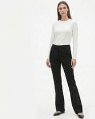 Nikcorp Crne ženske elegantne hlače bootcut slim fit s proširenim nogavicama, 75% najlon 25% elastan, elastične, prozračne, brzosušeće, 4 džepa, veličina XS, boja crna, za posao i svaki dan, proljeće ljeto
