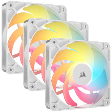 Corsair RS120-R ARGB Reverse, 3x 120mm PWM ventilatori, bijeli