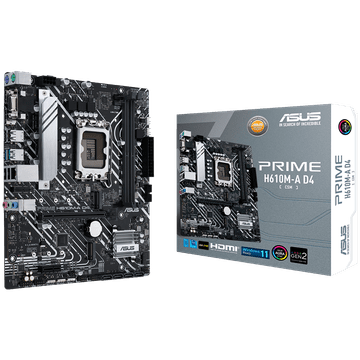 ASUS PRIME H610M-A D4-CSM LGA1700 mATX matična ploča - Intel H610, 2xDDR4, 2xM.2, 4xSATA, 1Gb LAN, 1xD-SUB(VGA), 1xDP, 1xHDMI, Aura Sync