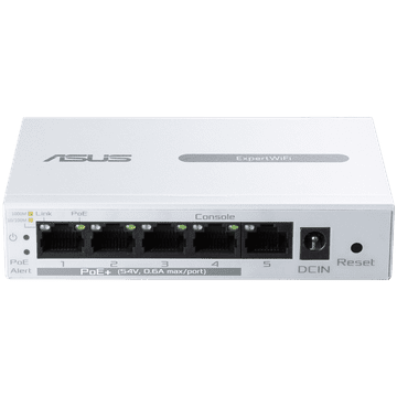 ASUS ExpertWiFi EBP15 5-portni GbE smart managed PoE preklopnik, 4 PoE porta, 60W