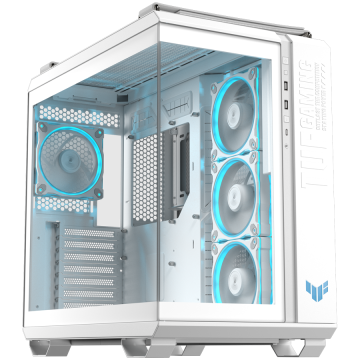 ASUS TUF Gaming GT502 Horizon ARGB ATX kućište za računalo, kaljeno staklo, četiri 120mm ARGB ventilatora, bijelo