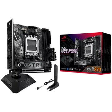 ASUS ROG STRIX X870-I GAMING WIFI AM5 mini-ITX matična ploča - AMD X870, 2xDDR5, 2xM.2, 2xSATA, 2.5Gb LAN, WiFi 7, BT, 1xHDMI 2xUSB4 40Gbps priključka (USB Type-C), Aura Sync