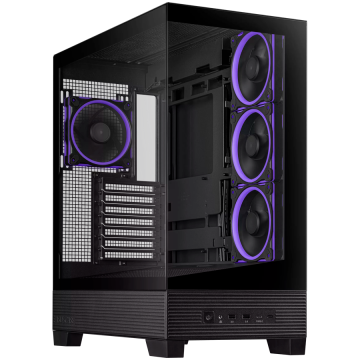 ASUS A31 PLUS ATX kućište za računalo, kaljeno staklo, četiri 120mm ARGB ventilatora, podrška za BTF matične ploče, crno