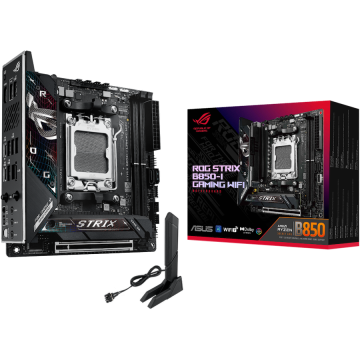 ASUS ROG STRIX B850-I GAMING WIFI AM5 mini-ITX matična ploča - AMD B850, 2xDDR5, 2xM.2, 2xSATA, 2.5Gb LAN, WiFi 7, BT, 1xHDMI, 1xUSB 10Gbps priključak (USB Type-C), Aura Sync