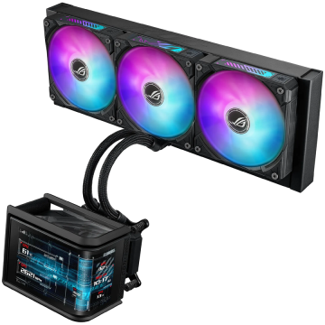 ASUS ROG Ryuo IV SLC 360 ARGB vodeno hlađenje za procesor, tri 120mm ARGB ventilatora, Aura Sync, crno