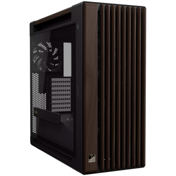 ASUS ProArt PA602 Wood Edition Modern Black ATX/E-ATX računalno kućište, kaljeno staklo, 1x 140 mm i 2x 200mm predinstalirani ventilatori, podrška za USB 20Gbps