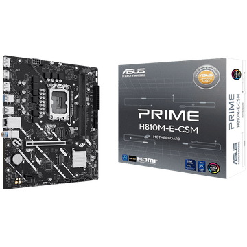 ASUS PRIME H810M-E-CSM LGA1851 mATX matična ploča - Intel H810, 2xDDR5, 2xM.2, 4xSATA, 1Gb LAN, 2xDP, 1xHDMI, Aura Sync