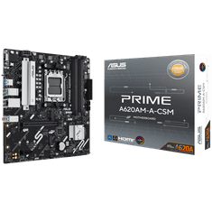 ASUS PRIME A620AM-A-CSM AM5 mATX matična ploča - AMD A620A, 4xDDR5, 2xM.2, 4xSATA, 1Gb LAN, 1xD-SUB(VGA), 1xDP, 1xHDMI, Aura Sync