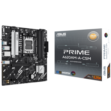 ASUS PRIME A620AM-A-CSM AM5 mATX matična ploča - AMD A620A, 4xDDR5, 2xM.2, 4xSATA, 1Gb LAN, 1xD-SUB(VGA), 1xDP, 1xHDMI, Aura Sync