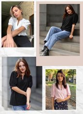 Nikcorp Elegantna ženska bluza s V-izrezom i prozračnim ukrasnim detaljima, kratki balon rukav, crna, veličina S, mekana prozračna tkanina, opušten kroj, za uredski posao, društvene susrete i svečanosti