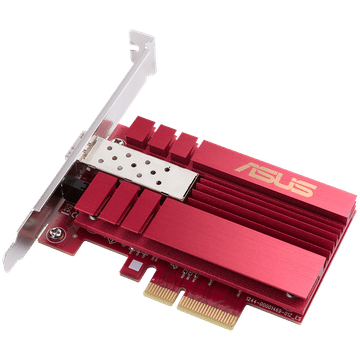 ASUS XG-C100F 10G SFP PCIe mrežni adapter, SFP priključak za prijenos optičkim vlaknima i DAC kabel, ugrađena QoS tehnologija, elegantno ugrađeno hlađenje