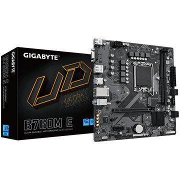 Gigabyte B760M E LGA1700 mATX matična ploča - Intel B760, 2xDDR5, 2xM.2, 4xSATA, 1Gb LAN, 1xD-SUB(VGA), 1xDP, 1xHDMI