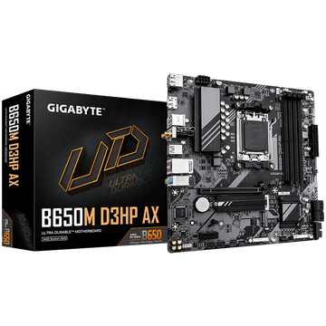 Gigabyte B650M D3HP AX AM5 mATX matična ploča - AMD B650, 4xDDR5, 2xM.2, 4xSATA, 2.5Gb LAN, WiFi 6E, BT, 2xDP, 1xHDMI