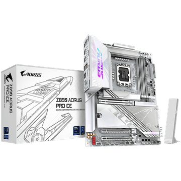 Gigabyte Z890 AORUS PRO ICE WIFI7 LGA1851 ATX matična ploča - Intel Z890, 4xDDR5, 5xM.2, 4xSATA, 5Gb LAN, WiFi 7, BT, 2x Intel TB4 (USB4 Type-C), 1xHDMI
