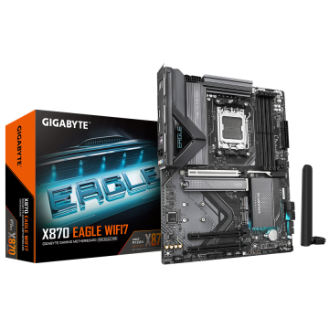 Gigabyte X870 EAGLE WIFI7 AM5 ATX matična ploča - AMD X870, 4xDDR5, 3xM.2, 4xSATA, 2.5Gb LAN, WiFi 7, BT, 1xHDMI, 2xUSB4 Type-C