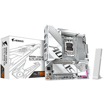 Gigabyte B850M AORUS ELITE WIFI6E ICE AM5 mATX matična ploča - AMD B850, 4xDDR5, 2xM.2, 4xSATA, 2.5Gb LAN, WiFi 6E, BT, 1xDP, 1xHDMI (sprijeda)
