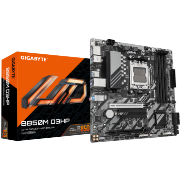 Gigabyte B850M D3HP AM5 mATX matična ploča - AMD B850, 4xDDR5, 2xM.2, 4xSATA, 1Gb LAN, 2xDP, 1xHDMI