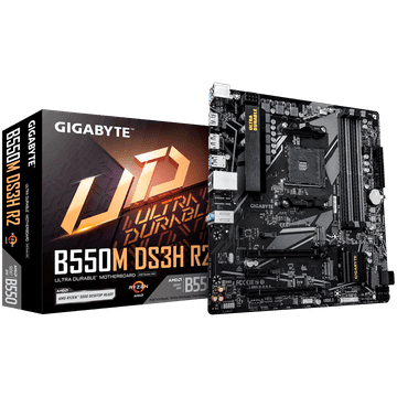 Gigabyte B550M DS3H R2 AM4 mATX matična ploča - AMD B550, 4x DDR4, 2xM.2, 4xSATA, 1GB LAN, 1xDP, 1xHDMI