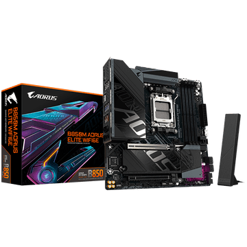 Gigabyte B850M AORUS ELITE WIFI6E AM5 mATX matična ploča - AMD B850, 4xDDR5, 2xM.2, 4xSATA, 2.5Gb LAN, 1xDP, 1xHDMI (prednji)