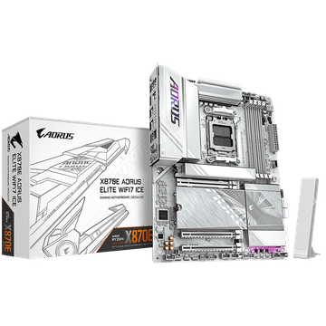 Gigabyte X870E AORUS ELITE WIFI7 ICE AM5 ATX matična ploča - AMD X870E, 4xDDR5, 4xM.2, 4xSATA, 2.5Gb LAN, WiFi 7, BT, 1xHDMI, 2xUSB4 Type-C