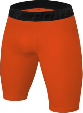 Nikcorp Muške kompresijske sportske kratke hlače za trčanje i fitness, brzosušeće QuickDry, 4-way stretch, narančasta, veličina M, širok elastičan pojas, ravni šavovi, trening snage, teretana